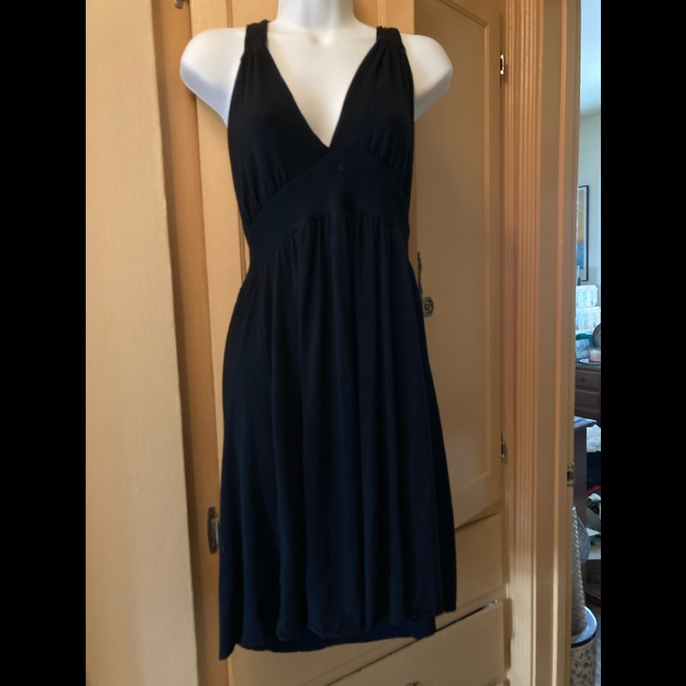 Black Halter Dress, L